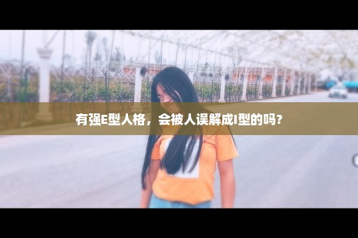 有强E型人格，会被人误解成I型的吗？