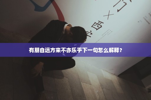 有朋自远方来不亦乐乎下一句怎么解释？