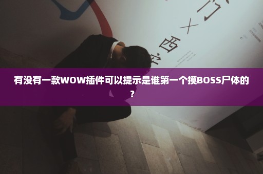 有没有一款WOW插件可以提示是谁第一个摸BOSS尸体的？