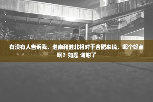 有没有人告诉我，淮南和淮北相对于合肥来说，哪个好点啊？如题 谢谢了