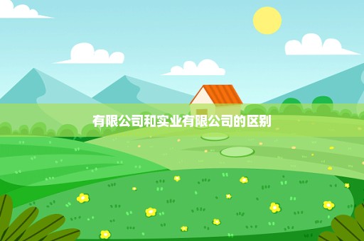 有限公司和实业有限公司的区别