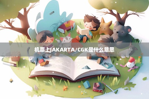 机票上JAKARTA/CGK是什么意思