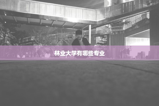 林业大学有哪些专业