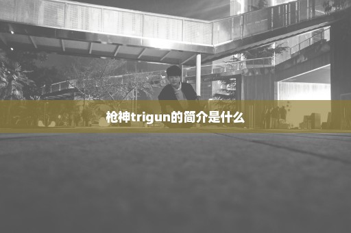 枪神trigun的简介是什么