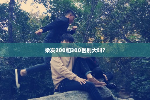 染发200和300区别大吗？