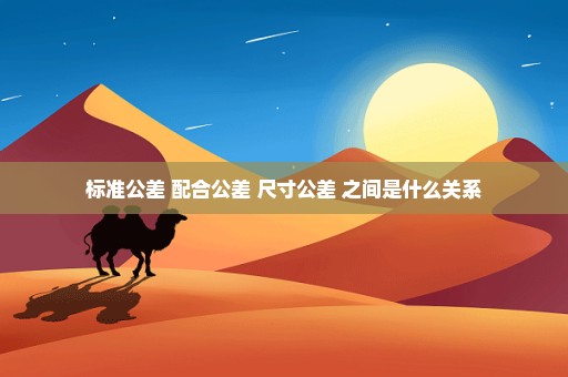 标准公差 配合公差 尺寸公差 之间是什么关系