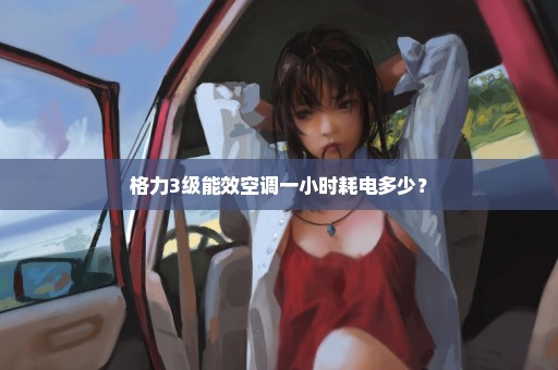 格力3级能效空调一小时耗电多少？