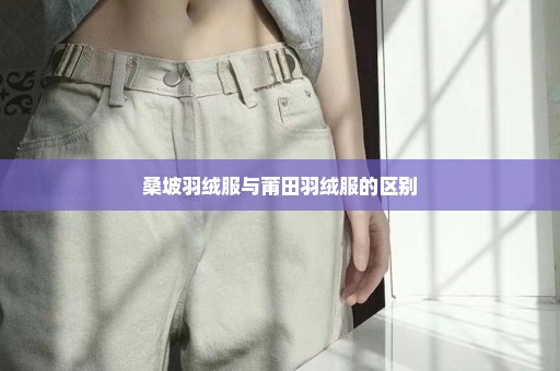 桑坡羽绒服与莆田羽绒服的区别