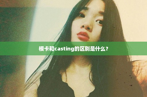 模卡和casting的区别是什么？