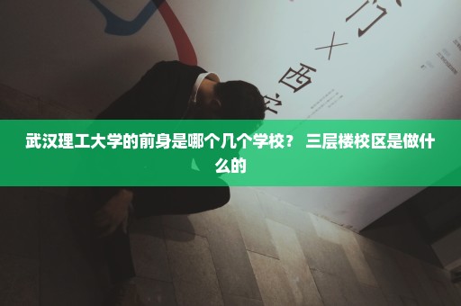 武汉理工大学的前身是哪个几个学校？ 三层楼校区是做什么的