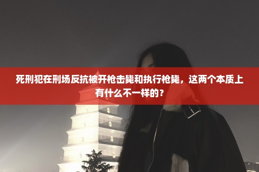 死刑犯在刑场反抗被开枪击毙和执行枪毙，这两个本质上有什么不一样的？