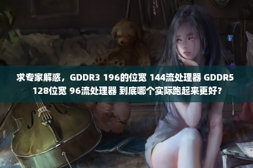 求专家解惑，GDDR3 196的位宽 144流处理器 GDDR5 128位宽 96流处理器 到底哪个实际跑起来更好？