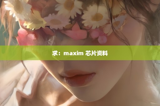 求：maxim 芯片资料