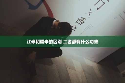 江米和糯米的区别 二者都有什么功效