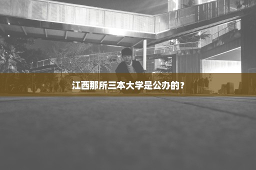 江西那所三本大学是公办的？