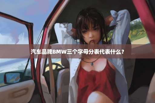 汽车品牌BMW三个字母分表代表什么？