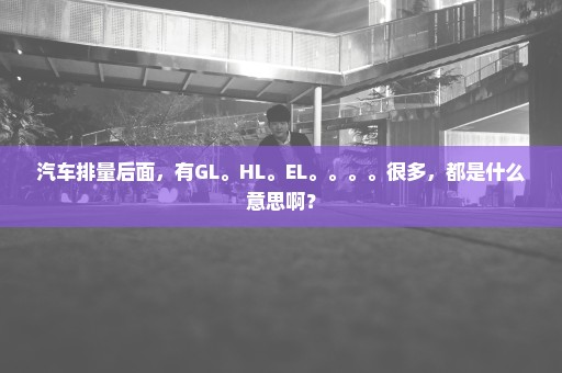 汽车排量后面，有GL。HL。EL。。。。很多，都是什么意思啊？