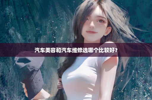 汽车美容和汽车维修选哪个比较好？