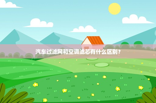 汽车过滤网和空调滤芯有什么区别？