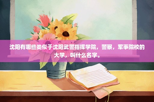 沈阳有哪些类似于沈阳武警指挥学院，警察，军事院校的大学，叫什么名字。