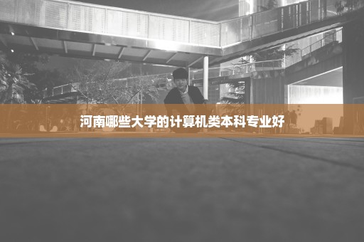 河南哪些大学的计算机类本科专业好