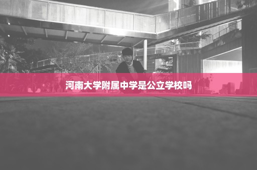 河南大学附属中学是公立学校吗