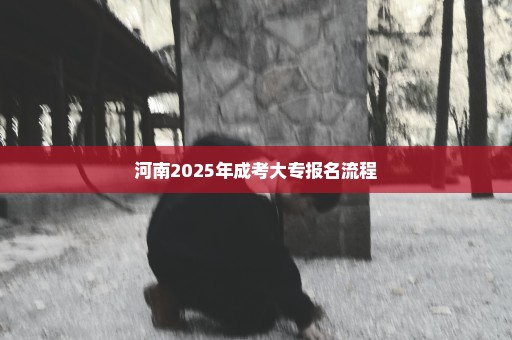 河南2025年成考大专报名流程