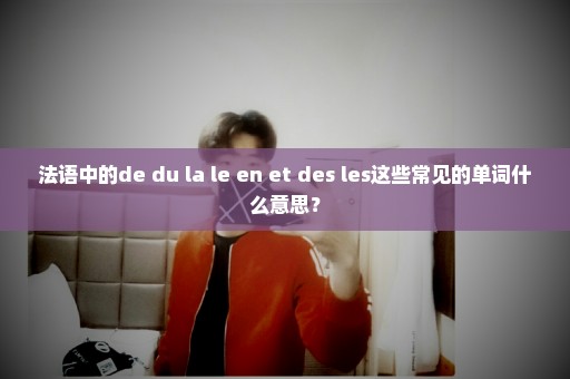 法语中的de du la le en et des les这些常见的单词什么意思？