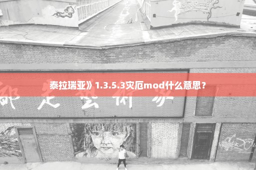 泰拉瑞亚》1.3.5.3灾厄mod什么意思？