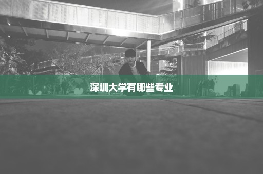 深圳大学有哪些专业