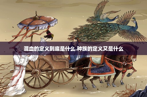 混血的定义到底是什么.种族的定义又是什么