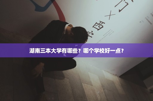 湖南三本大学有哪些？哪个学校好一点？