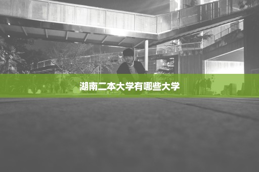 湖南二本大学有哪些大学