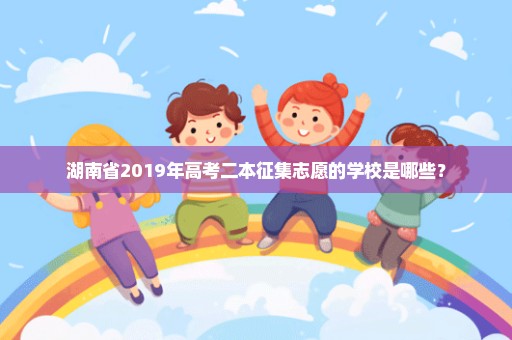 湖南省2019年高考二本征集志愿的学校是哪些？