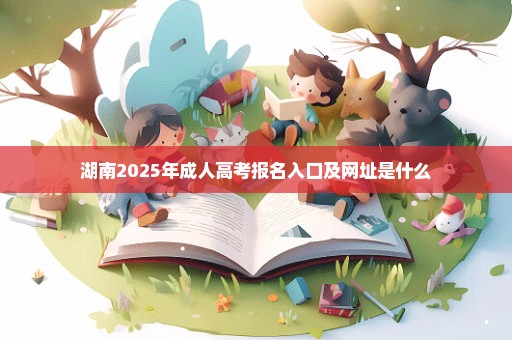 湖南2025年成人高考报名入口及网址是什么