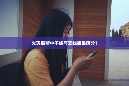 火灾报警中干线与支线如果区分？