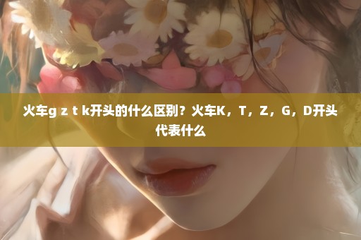 火车g z t k开头的什么区别？火车K，T，Z，G，D开头代表什么