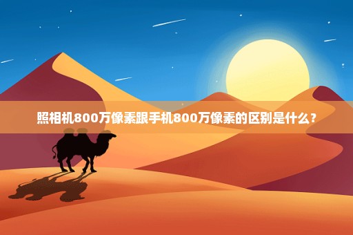 照相机800万像素跟手机800万像素的区别是什么？