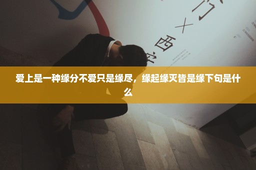 爱上是一种缘分不爱只是缘尽，缘起缘灭皆是缘下句是什么