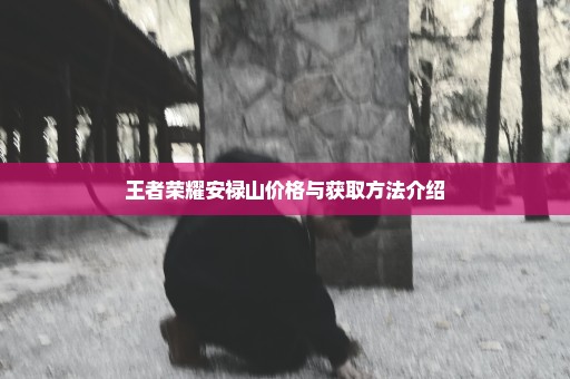 王者荣耀安禄山价格与获取方法介绍