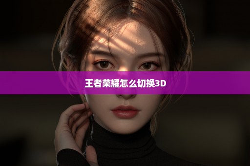 王者荣耀怎么切换3D