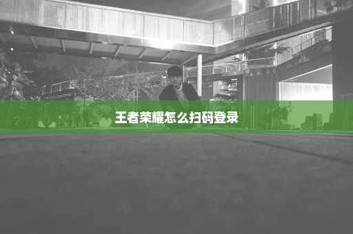 王者荣耀怎么扫码登录