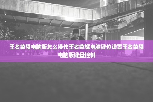 王者荣耀电脑版怎么操作王者荣耀电脑键位设置王者荣耀电脑版键盘控制