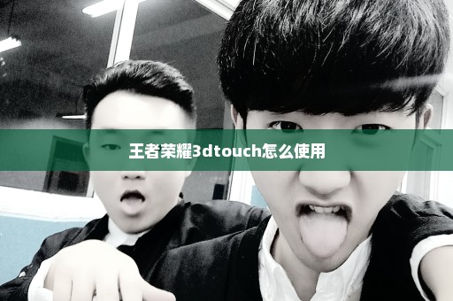 王者荣耀3dtouch怎么使用