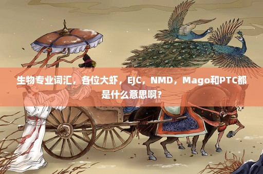 生物专业词汇，各位大虾，EJC，NMD，Mago和PTC都是什么意思啊？