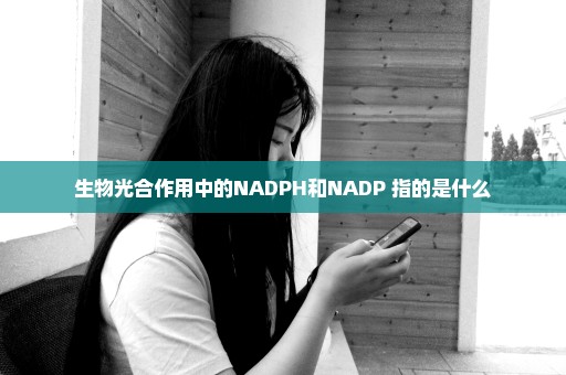 生物光合作用中的NADPH和NADP 指的是什么