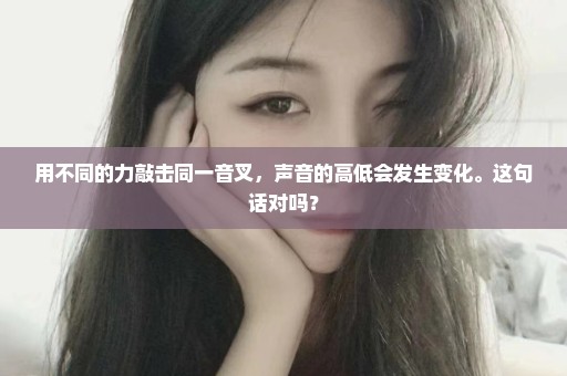 用不同的力敲击同一音叉，声音的高低会发生变化。这句话对吗？