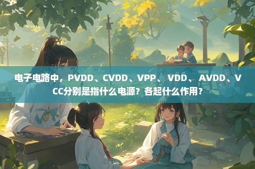 电子电路中，PVDD、CVDD、VPP、 VDD、 AVDD、VCC分别是指什么电源？各起什么作用？