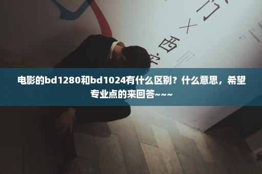 电影的bd1280和bd1024有什么区别？什么意思，希望专业点的来回答~~~