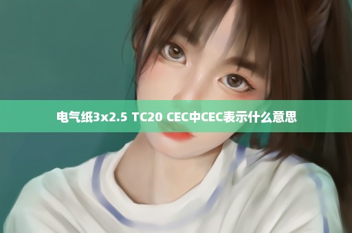 电气纸3x2.5 TC20 CEC中CEC表示什么意思